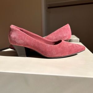 Rose/Mauve suede heels Clark’s size 6.5